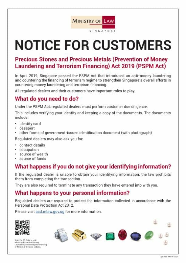Notice for Customers  - Ministry of Law (Singapore)